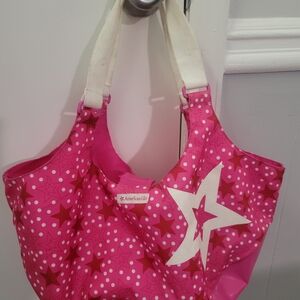 American Girl Pink and White Star Doll Tote